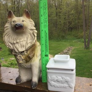 ⚜️ Butter Dish Square White Covered Tres’ Chic Petite
